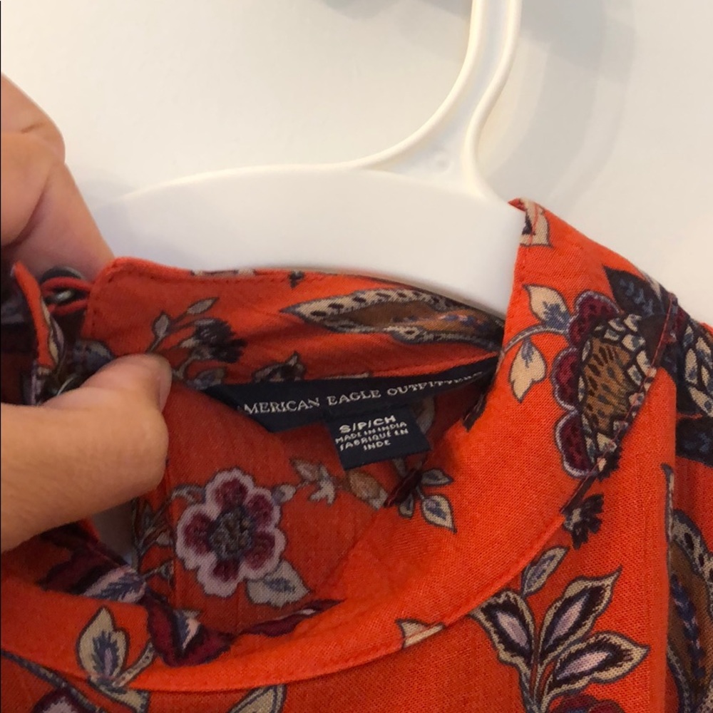 Floral high neck dress